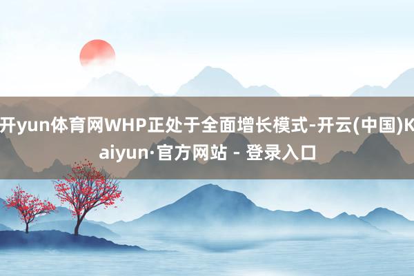 开yun体育网WHP正处于全面增长模式-开云(中国)Kaiyun·官方网站 - 登录入口