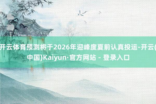 开云体育预测将于2026年迎峰度夏前认真投运-开云(中国)Kaiyun·官方网站 - 登录入口