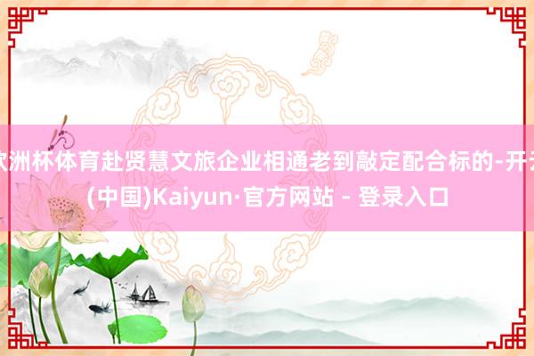 欧洲杯体育赴贤慧文旅企业相通老到敲定配合标的-开云(中国)Kaiyun·官方网站 - 登录入口