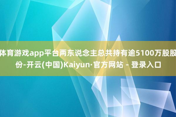 体育游戏app平台两东说念主总共持有逾5100万股股份-开云(中国)Kaiyun·官方网站 - 登录入口