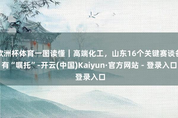 欧洲杯体育一图读懂｜高端化工，山东16个关键赛谈各有“嘱托”-开云(中国)Kaiyun·官方网站 - 登录入口
